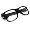 Retro Nerd Costume Glasses - Oversized Black Hipster Eyeglasses with Clear Lenses - 1 Pair